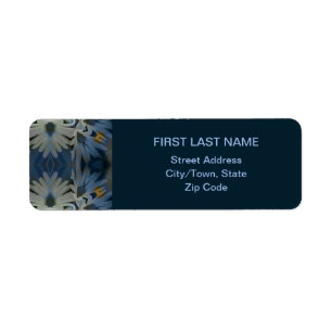 Antique Blue Daisy Floral