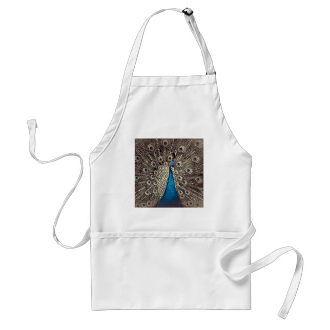Antique Blue Peacock Standard Apron (Front)