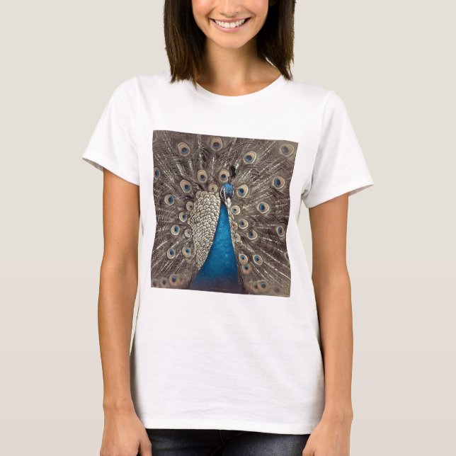 Antique Blue Peacock T-Shirt (Front)