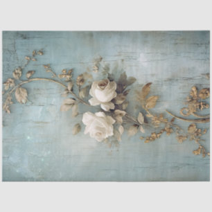 Antique Blue Romance Design Series 5 Tissue Paper