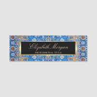 Antique Blue Turkish Persian Carpet Rug Frame