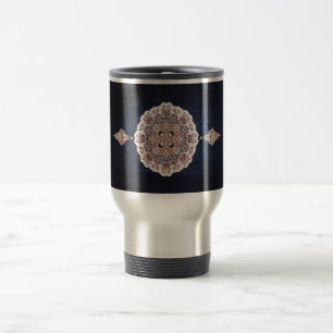 Antique Blue Turkish Persian Carpet Rug Travel Mug
