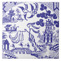 Antique Blue Willow China Pattern Vintage