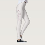 Antique blush pink rose engagement bride to be leggings<br><div class="desc">Antique blush pink rose engagement bride to be gift t-shirt. This beautiful classic floral collection will be perfect for an indoor or outdoor garden celebration for a wedding, bridal shower, baby shower or a country style celebration. Just modify it the way you like it, the entire collection is customizable. Enjoy...</div>