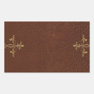 antique book binding sticker