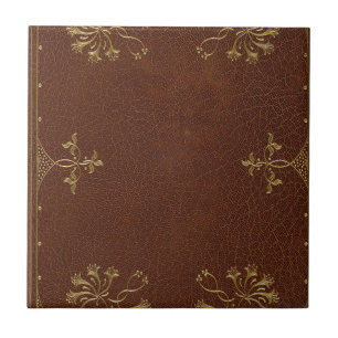 antique book binding tile