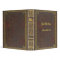 Antique book cover gold and leather