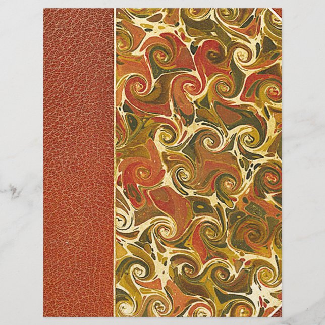 Antique Book Cover, Ornate Swirl Pattern (Front)