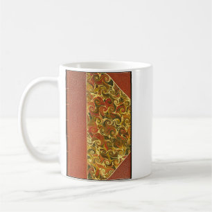 Antique Book Cover, Ornate Swirl Pattern Coffee Mug