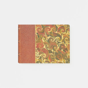 Antique Book Cover, Ornate Swirl Pattern Post-it Notes