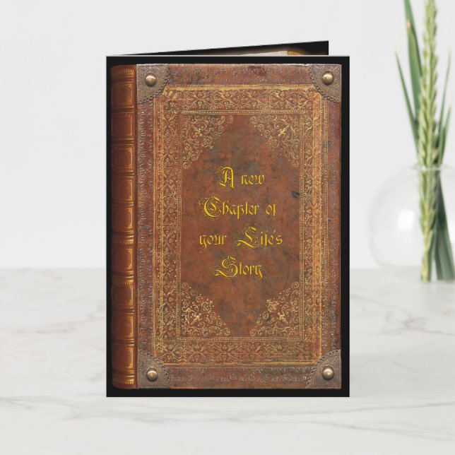 Antique Book (customizable) Card (Front)