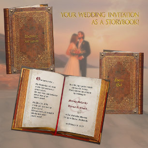Antique Book Wedding invite (customizable)