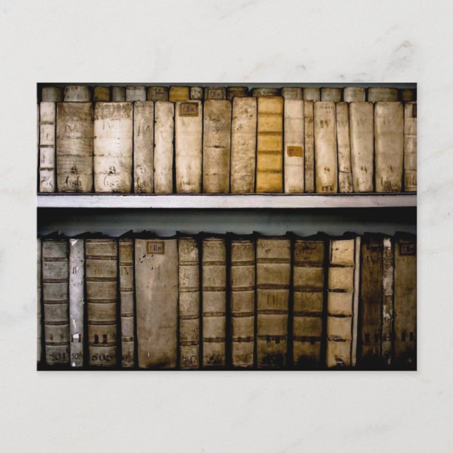 Antique Books 17th Century Vellum Bindings Postcard (Front)