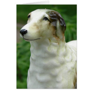 Antique Borzoi Figurine All Occasions Blank Inside
