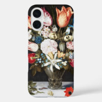 Antique Bosschaert Dutch Tulips and Roses Art