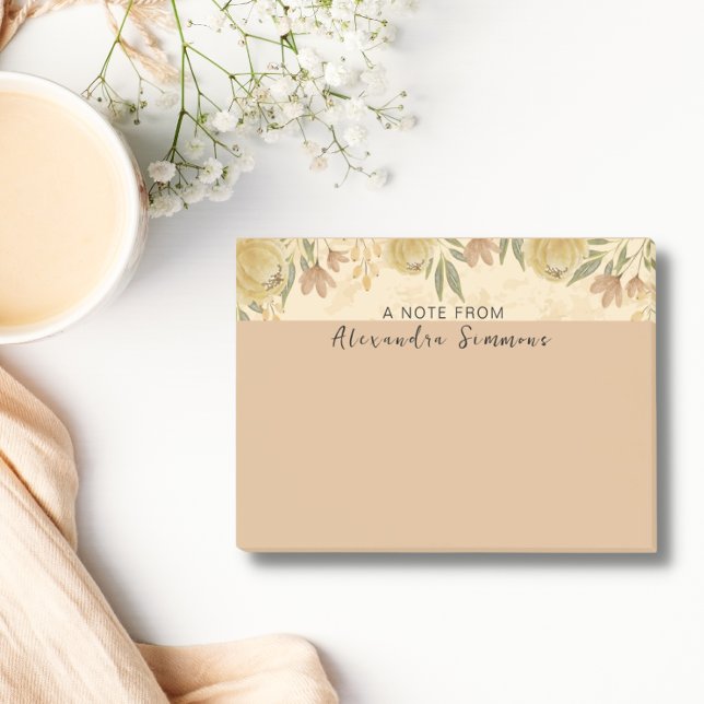 Antique Botanic and Floral Personalized Post-it Notes (Creator Uploaded)