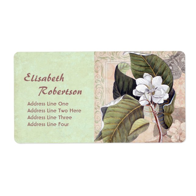Antique Botanique Impression Magnolia Collage (Devant)