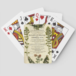 Antique Botany Bookplate Playing Cards