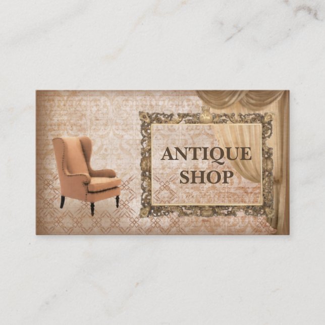 Antique Boutique Classic Carte de visite de cadre (Devant)