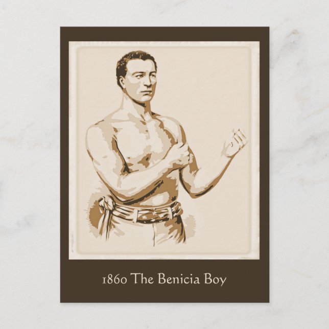 Antique boxing 1860 The Benicia Boy Postcard (Front)