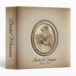 Antique Bride Bridal Memories Personal 3 Parts Binder