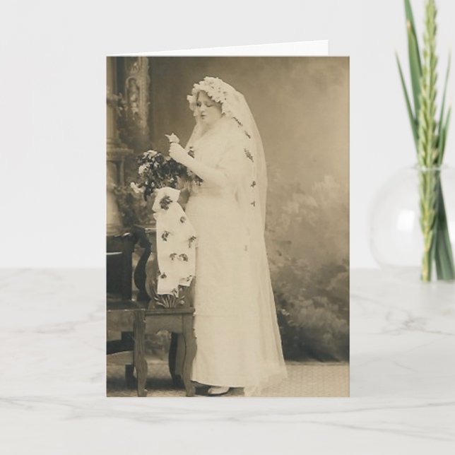 Antique bride greeting card (Front)