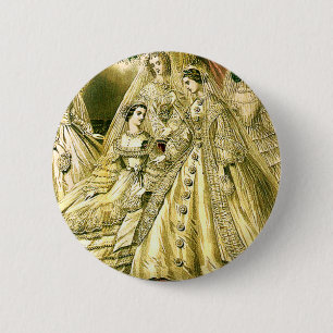 Antique Bride Vintage Wedding 2 Inch Round Button