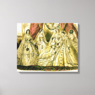 Antique Bride Vintage Wedding Canvas Print