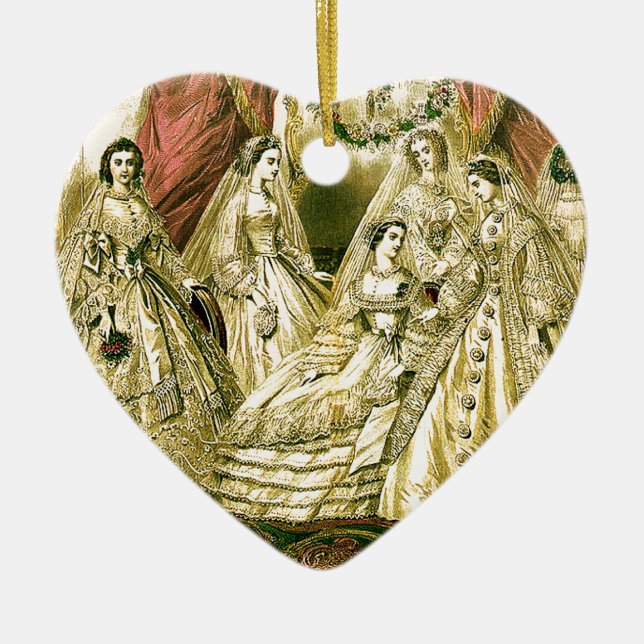 Antique Bride Vintage Wedding Ceramic Ornament (Front)