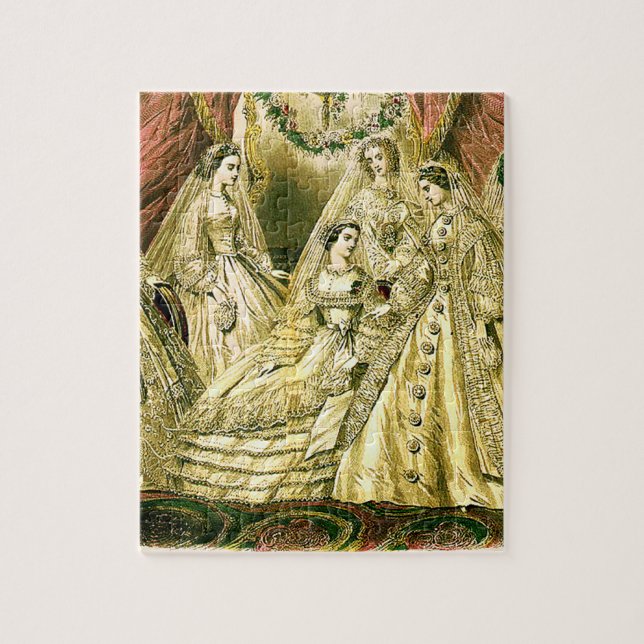 Antique Bride Vintage Wedding Jigsaw Puzzle (Vertical)