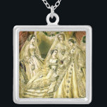 Antique Bride Vintage Wedding Silver Plated Necklace<br><div class="desc">This beautiful antique image was created in 1861,  showing a bride surrounded by her bridal party. A beautiful addition for any bride!</div>