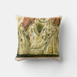 Antique Bride Vintage Wedding Throw Pillow