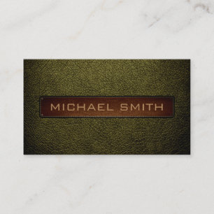 Antique bronze Leather Look Professional Business Card