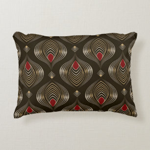 Antique Bronze: Seamless Ornamental Elegance Accent Pillow