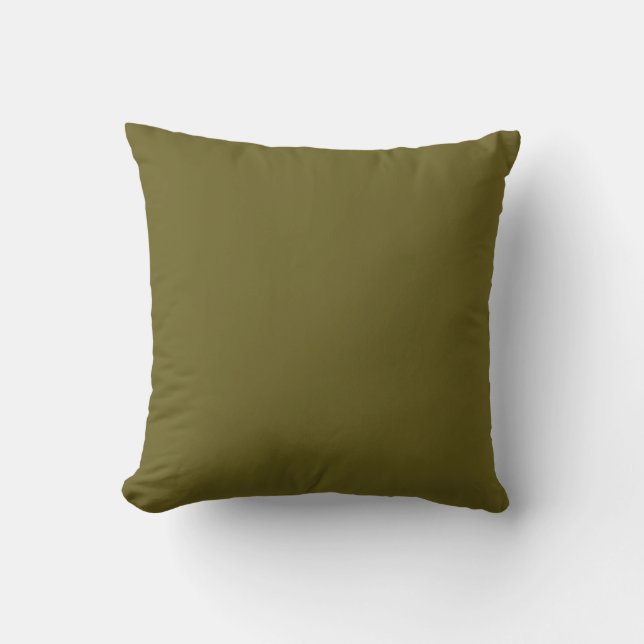 Antique bronze (solid colour)  throw pillow (Front)