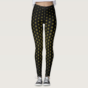 Antique Bronze Techno Dot Pattern Leggings