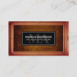 Antique Brown Frame   Brown Rustic Texture Appointment Card