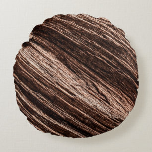 Antique brown obsolete wooden background. age-old, round pillow