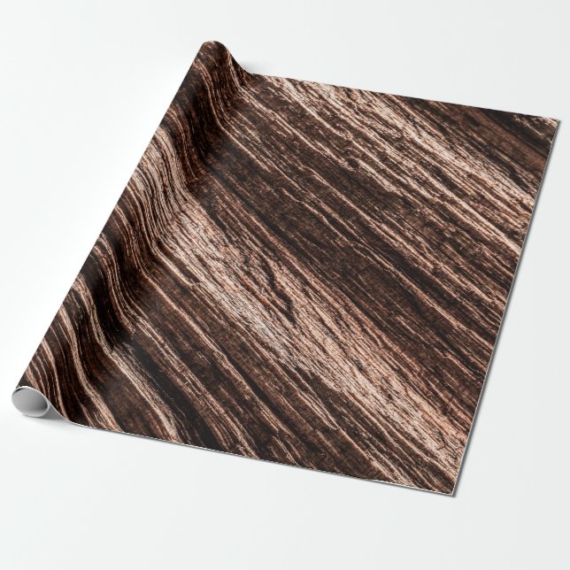 Antique brown obsolete wooden background. age-old, wrapping paper (Unrolled)