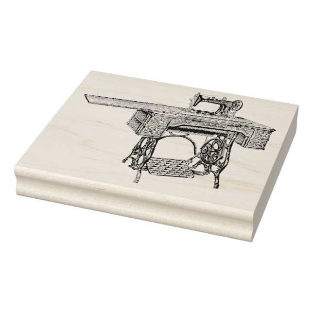Antique Brunswick Sewing Machine Rubber Art Stamp (Stamp)