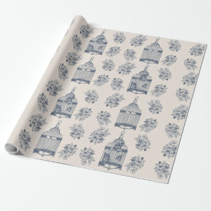 Antique Butterflies and Flora Wrapping Paper