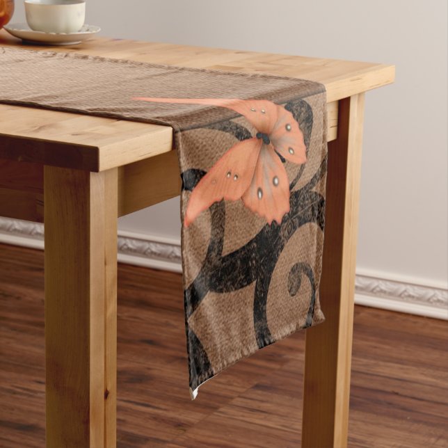 Antique Butterfly Short Table Runner (In Situ)