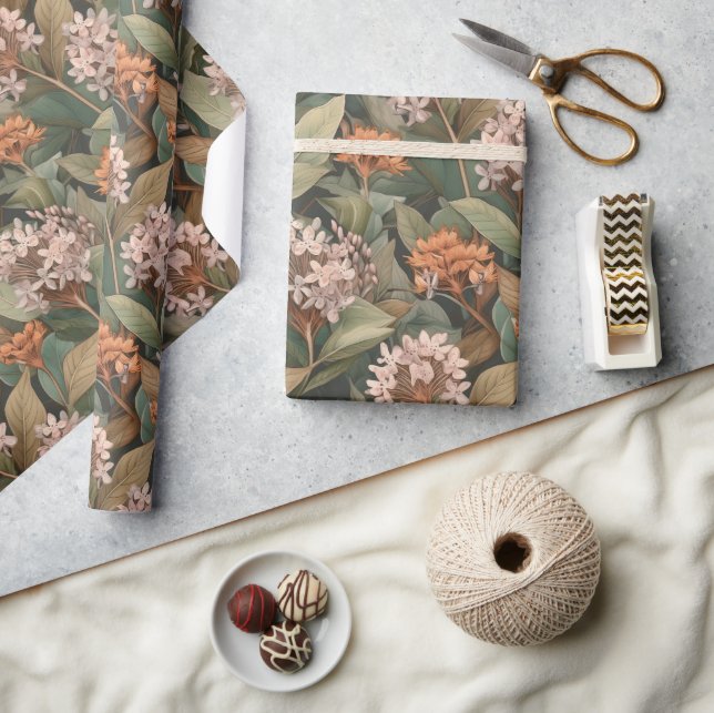 Antique butterfly weed wrapping paper (Crafts)