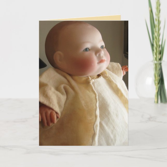 Antique Bye Lo Doll Greeting Card - Customizable (Front)