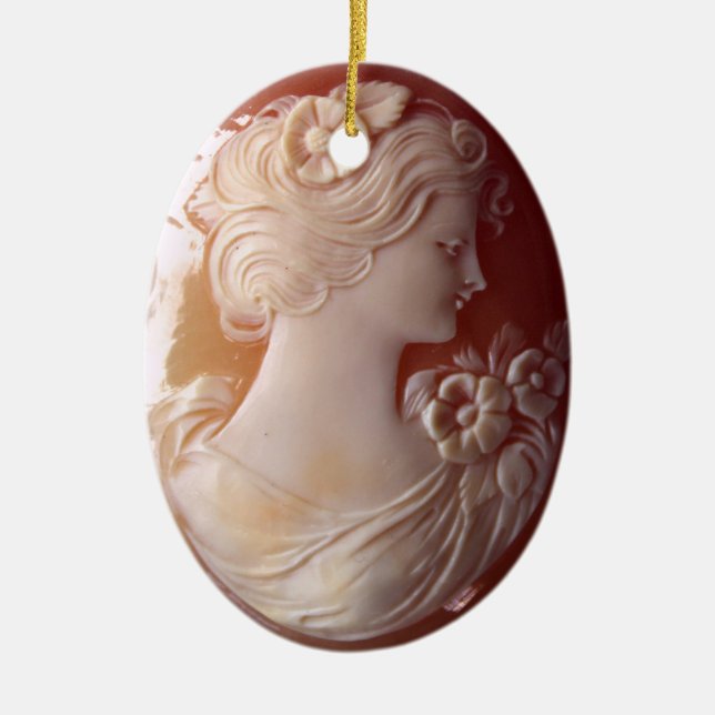 Antique Cameo Ceramic Ornament (Front)