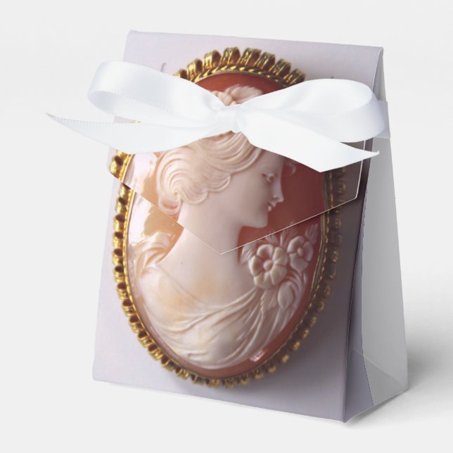 Antique Cameo Favor Box (Front Side)