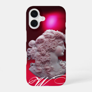 ANTIQUE CAMEO, LADY WITH GRAPES AND GRAPEVINES iPhone 16 CASE