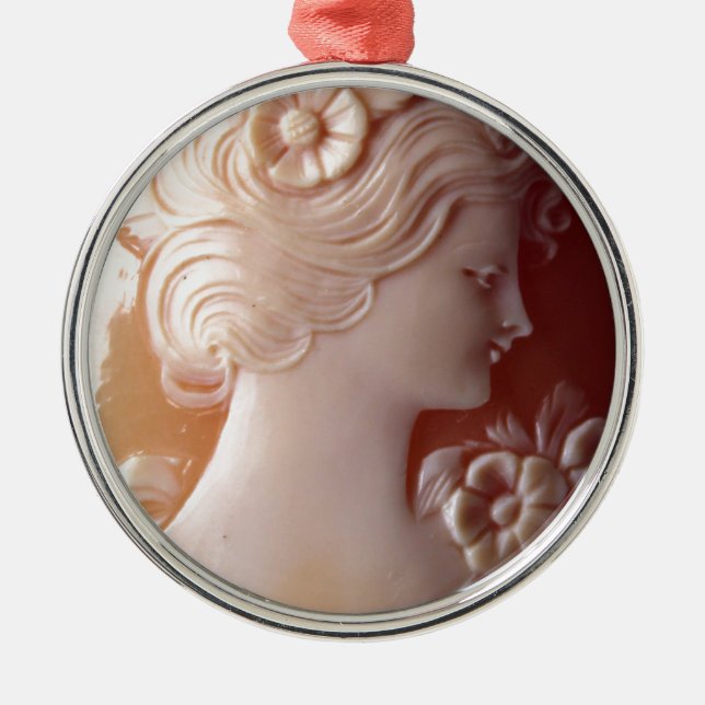 Antique Cameo Metal Ornament (Front)