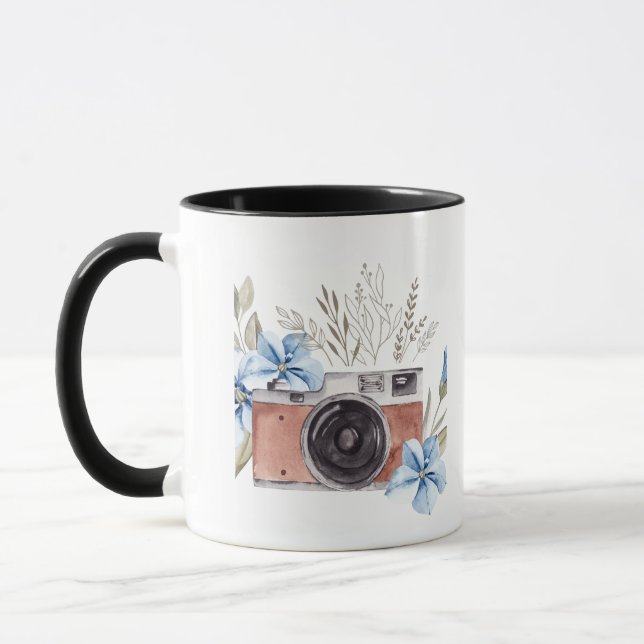 Antique Camera Design Coffee Mug (Left)