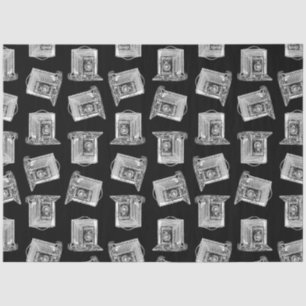 Antique Camera Pattern Illustrated Vintage Cameras Tissue Paper
